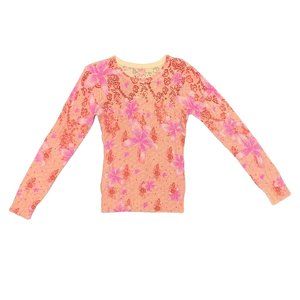 TTE Sweater "Orchids" with Beaded Detail - Pink